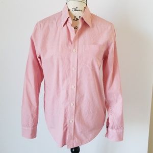 CLUB MONACO * Red & White Pinstripe Shirt, EUC